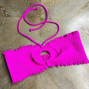 JOE BOXER Fuchsia Halter Bikini Top L